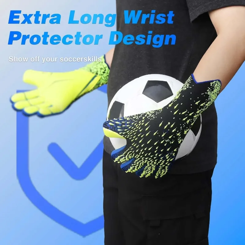 Luvas de goleiro de futebol profissional látex engrossado proteção adultos luvas de goleiro esportes de futebol com tamanho 6/7/8/9/10