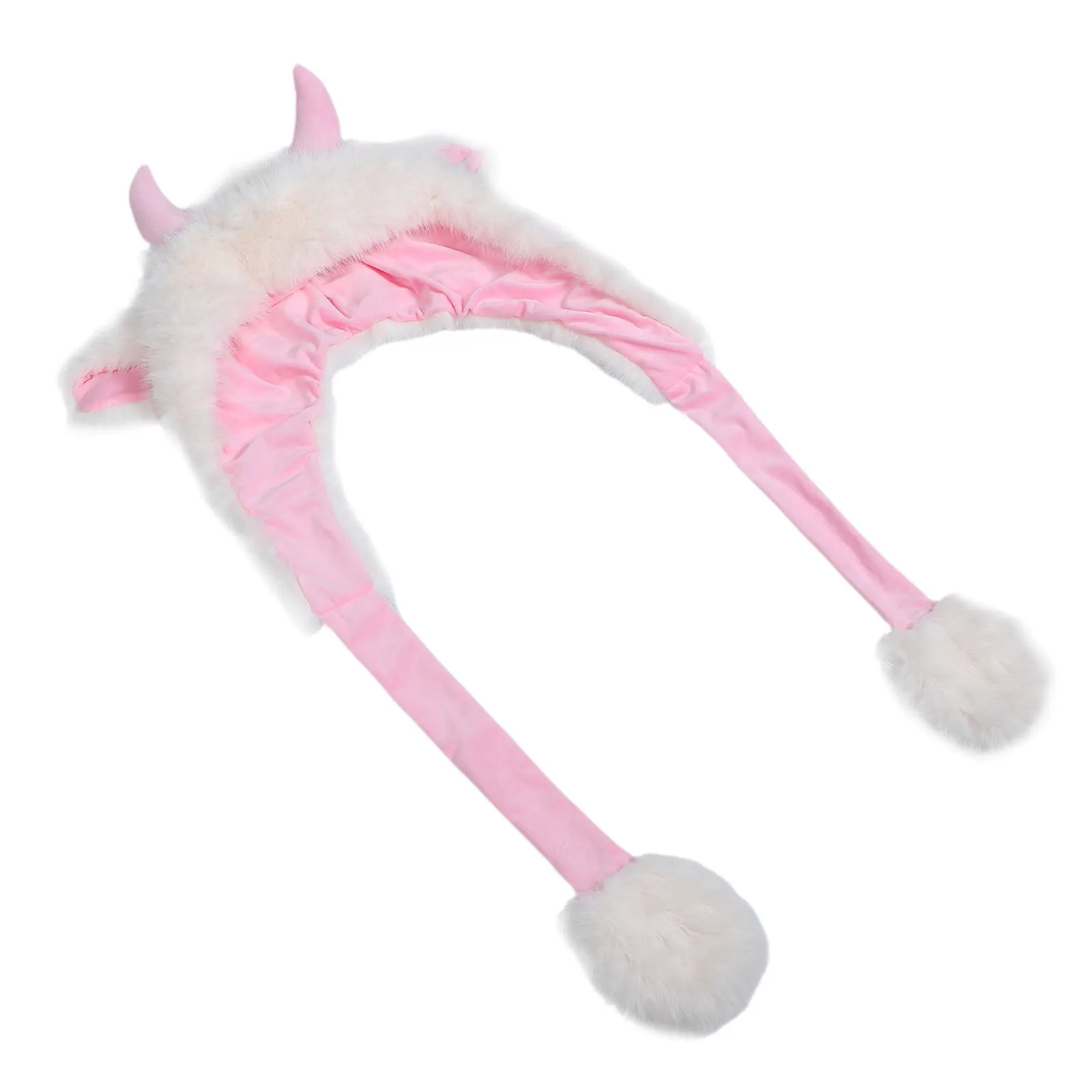 Conjunto de Gorro e Cachecol de Chifres de Boi Macios, Bonito e Quente para o Inverno, Chapéu de Fantasia de Animal para Crianças e Adultos, Uso em Festas, Gorros Engraçados para Adolescentes