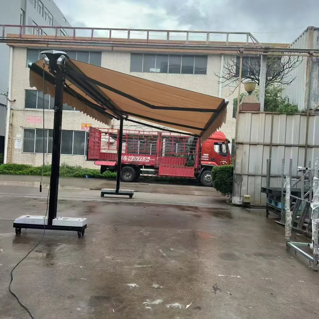 Factory Direct Compatible with Double Open Car Awning Butterfly Canopy Garden Awning Two Sides Curved Arm Telescopic Canopy