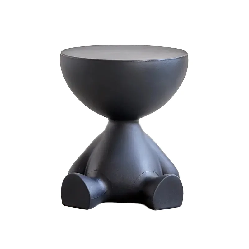 

&c Modern Style Plastic Side Table with Unique Shape Corner Storage Coffee Table Space-Saving for Home Living Room Furniture