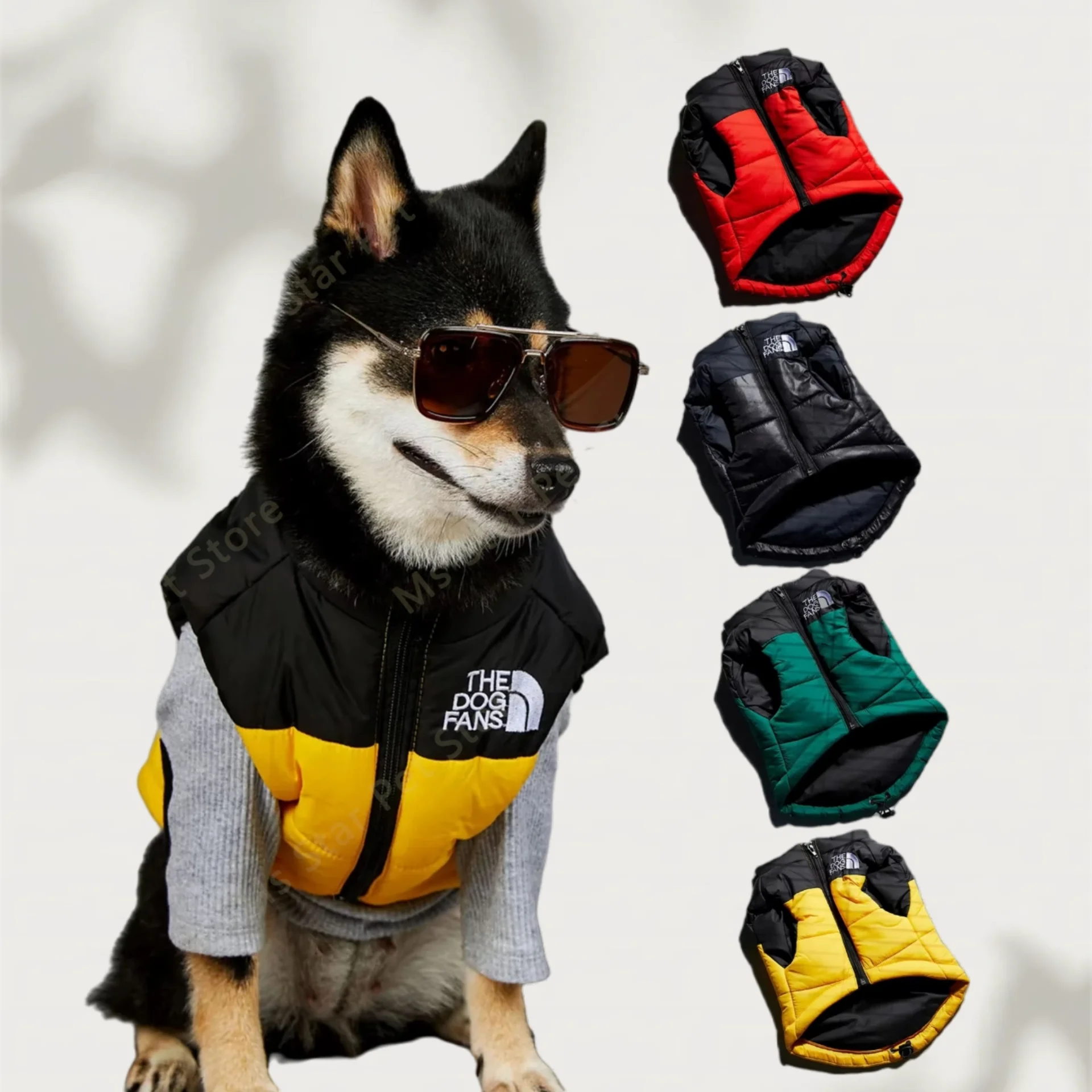

Warm Windproof Water-Resistant Vest Pet Dog Clothes for Large Dogs Cute Autumn Winter Outdoor Jacket Pet Outfit