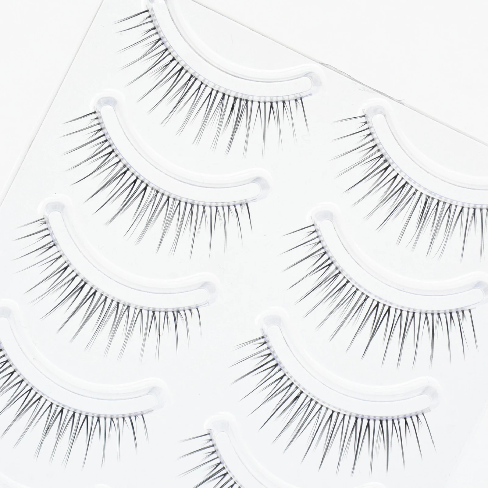 5 Pairs Korean Style Full Strip Natural Wispy False Eyelashes Thick Fake Eyelashes Suit for DIY Cosplay Eye Makeup