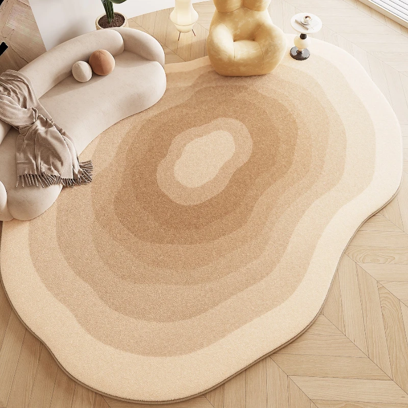 Irregular Shape Living Room Decoration Carpet Thicken Plush Study Rug Cream Style Rugs for Bedroom Fluffy Soft Lounge Floor Mat