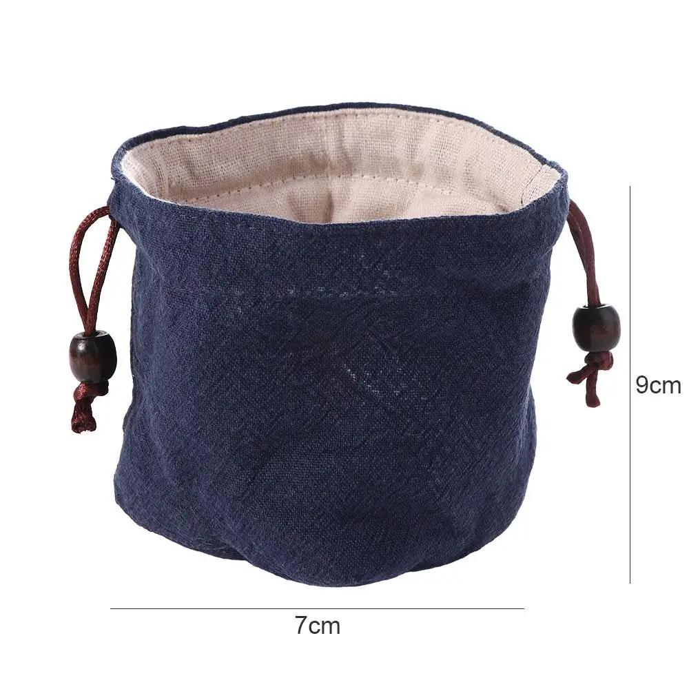 Petit sac à main à thé pour animaux de compagnie, sac de rangement pour bijoux, coton, lin, théière, paquet, poche, tasse à thé, outils