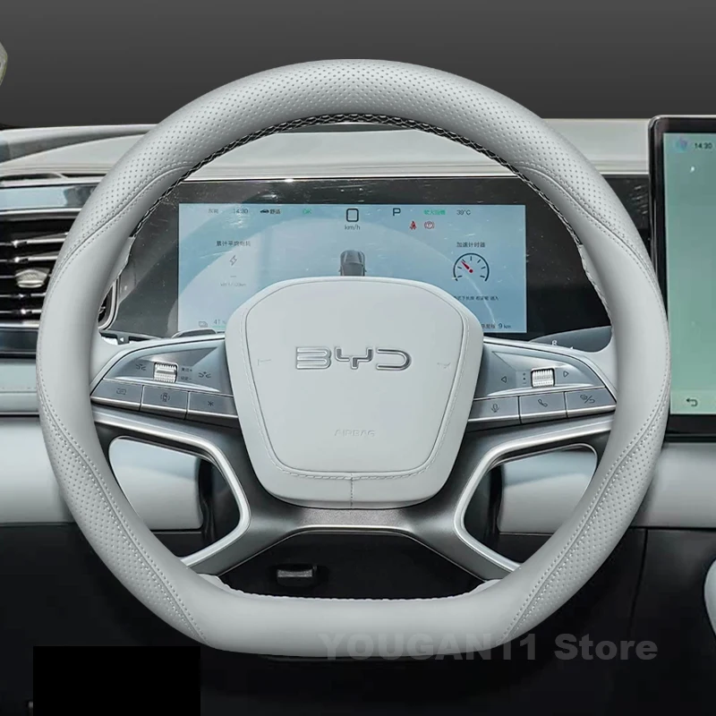 Leather Car Steering Wheel Cover For BYD Sealion 7 Dolphin seal u dm i 2020-2025 Auto interior byd Shark 06 Accessories 2025