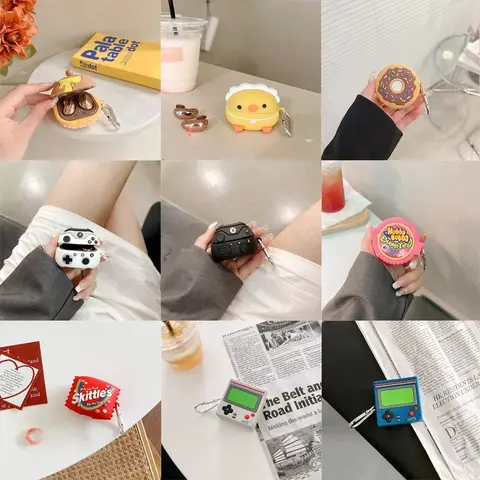 삼성 갤럭시 버드 2/버즈 라이브/버즈 프로 블루투스 이어폰 케이스 보호 커버에 대한 3D 달콤한 꿀 냄비 만화 실리콘 커버