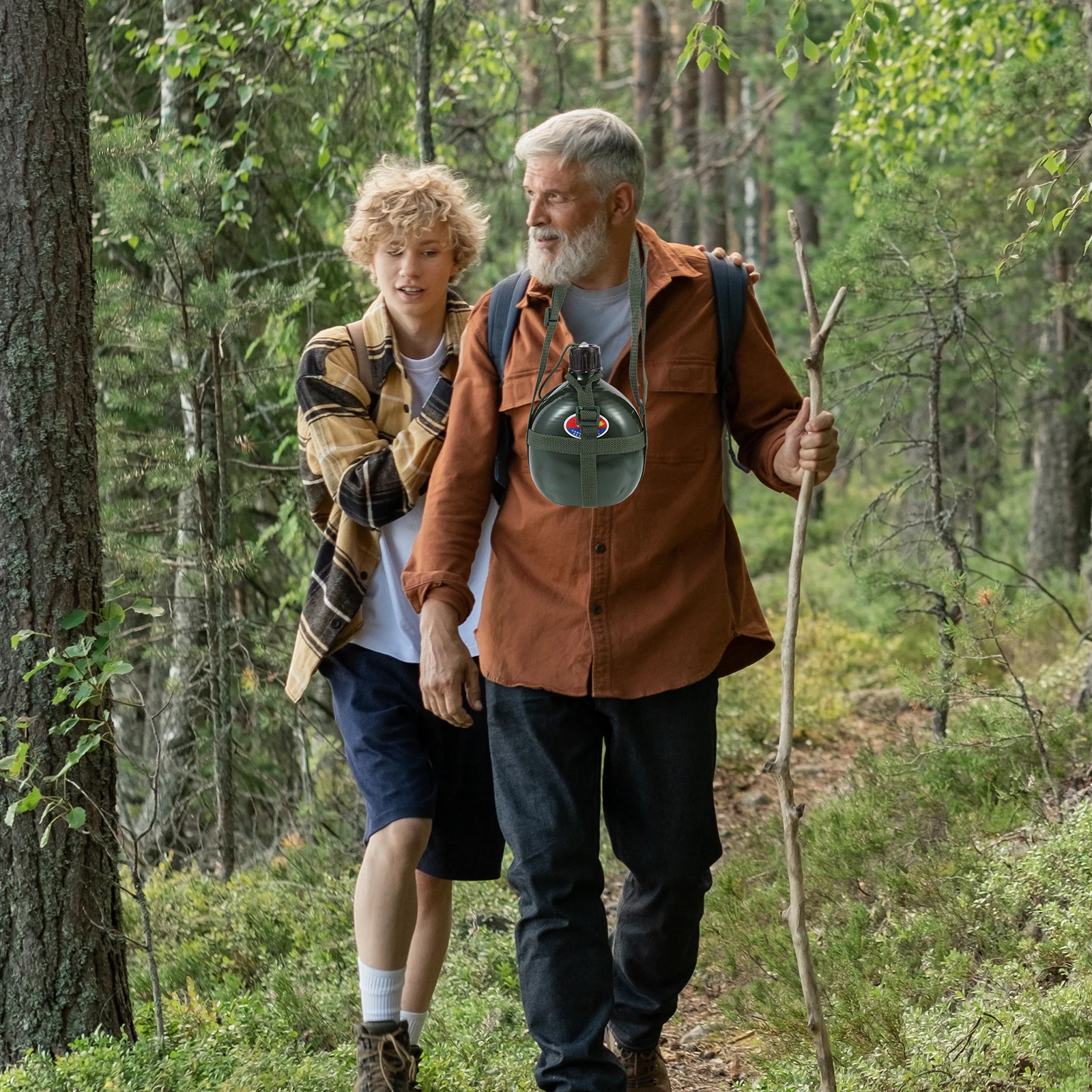 

Kettle Durable Safe Wear Resistance Portable Camping Canteen Field Bottle Outdoor Accessory Travel Water