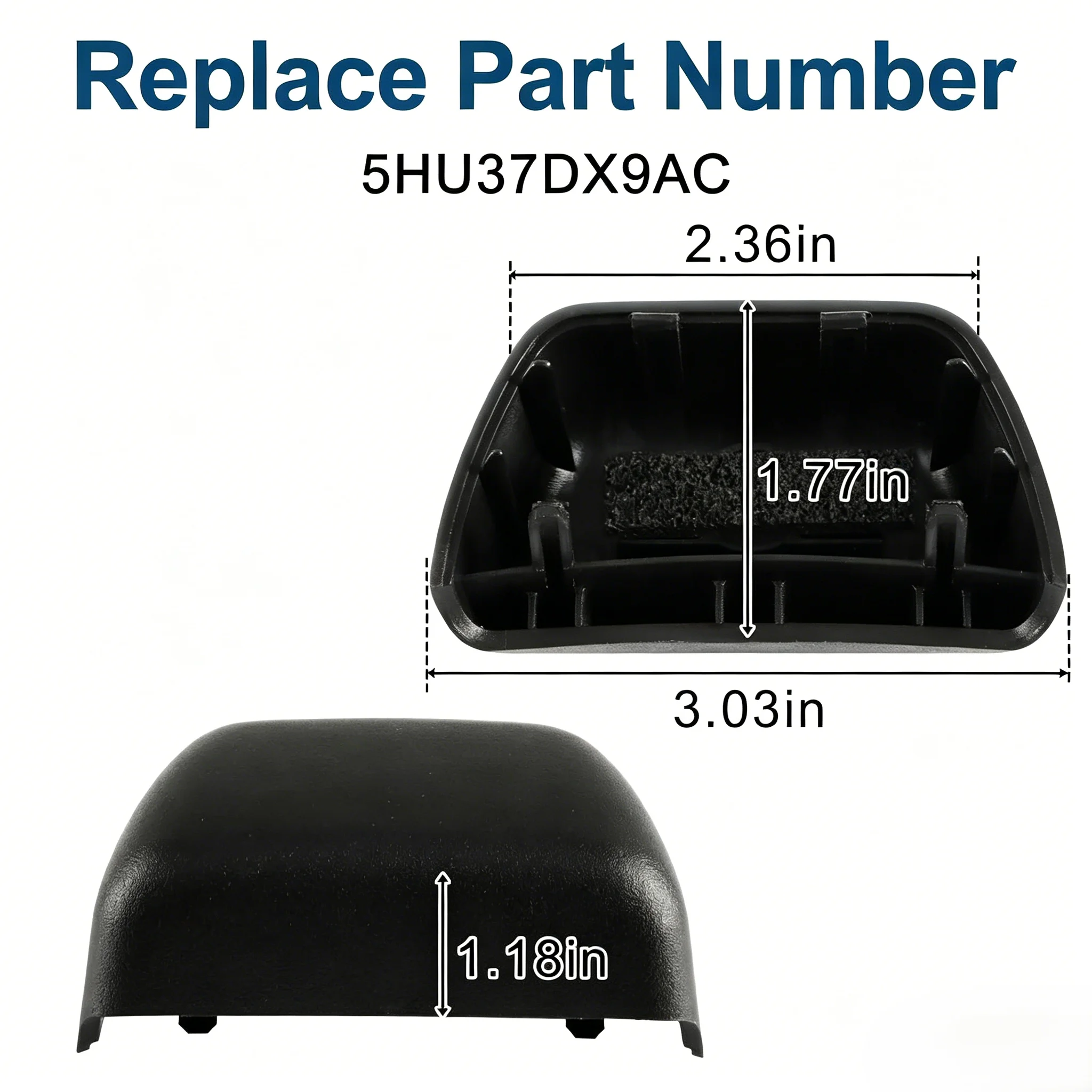 Row Rear Seat Belt Turning Loop Cover Compatible with Jeep Wrangler JK 2011-2018 Replace 5HU37DX9AC