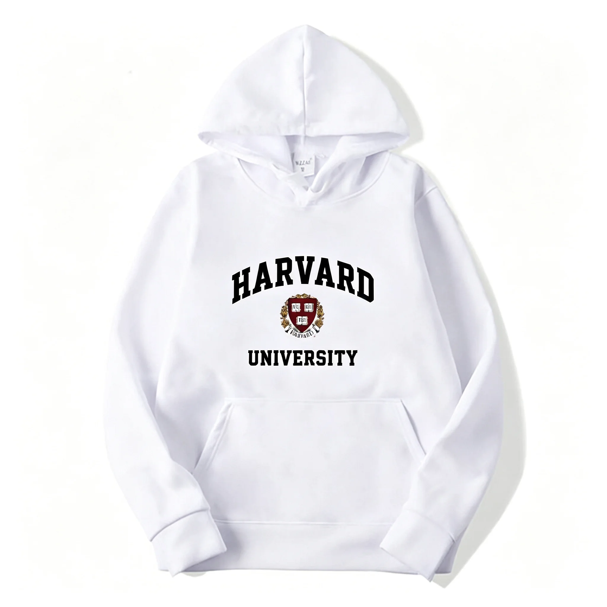 Harvard University Hoodie Vintage Wappen Logo Pullover Kapuzenpullover Herren Damen Casual Streetwear Langarm Hoodie – Detail 4