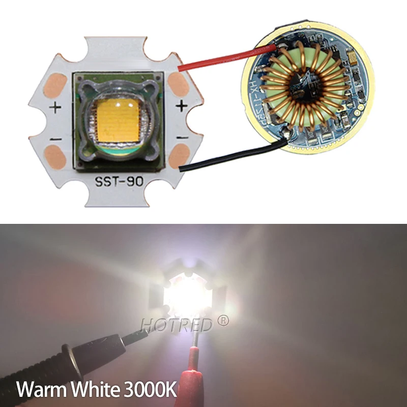 Originaal SST-90 30W LED Import Chip Diode Lamp DC3V 9A 3000lm Warm White Stage light Copper Board 12V Driver Medical Equipment