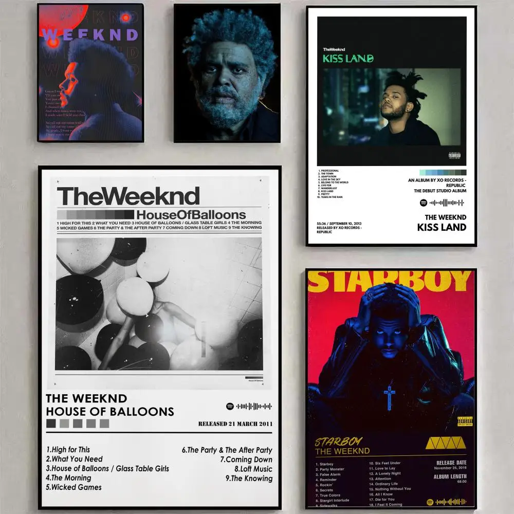 Álbum de música Star t-the Weeknd, póster impermeable, arte de pared HD, calcomanía autoadhesiva, decoración estética para el hogar y la vida