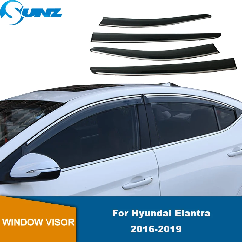 

Side Window Deflectors For Hyundai Elantra 2016 2017 2018 2019 Window Visor Awnings Shelters Shades Sun Rain Deflector Guard