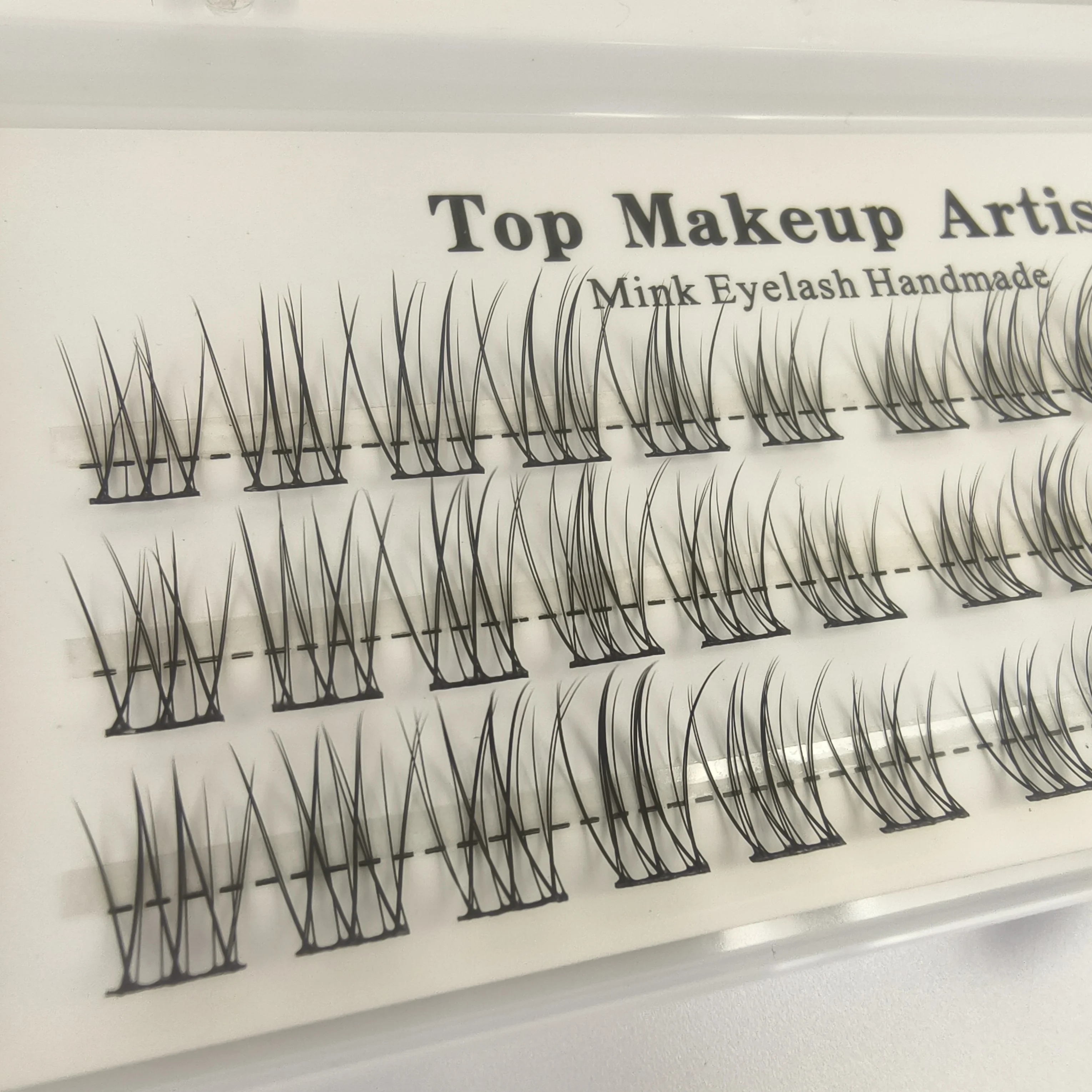 RB001 Handgefertigte Wimpernverlängerung, segmentierte falsche Wimpern, Cluster-Wimpernbündel, weiche Wimpernbänder, Make-up-Wimpern – Detail 4