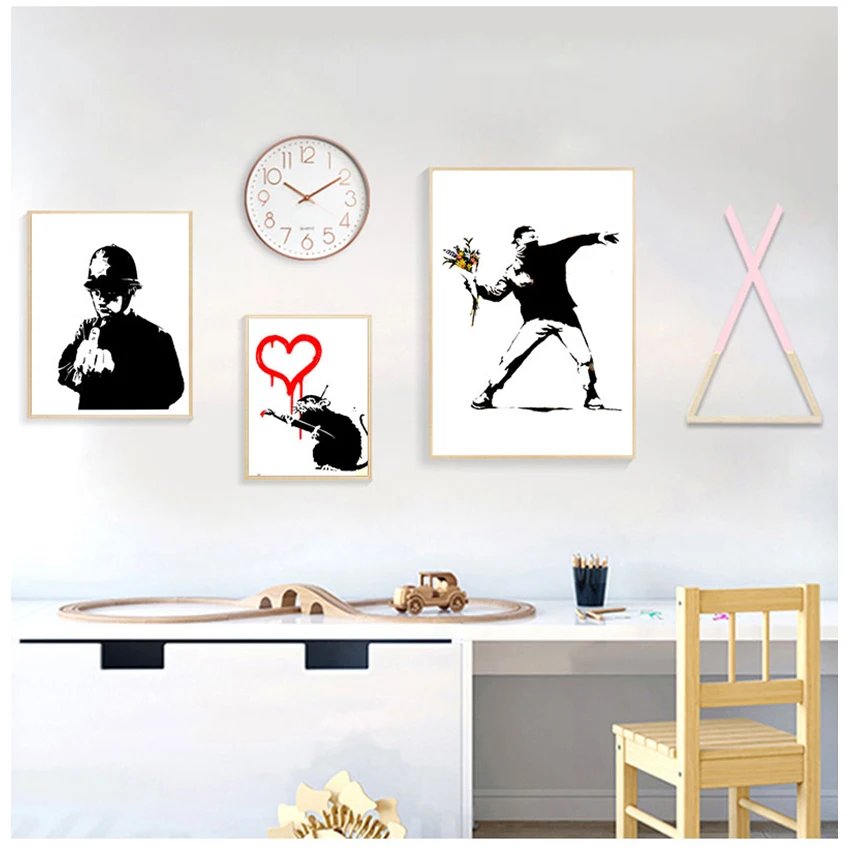Pictures For Living Room Abstract Cuadros Decor Banksy Canvas Art Print Wall Art Canvas Painting Nordic s And Prints Wall