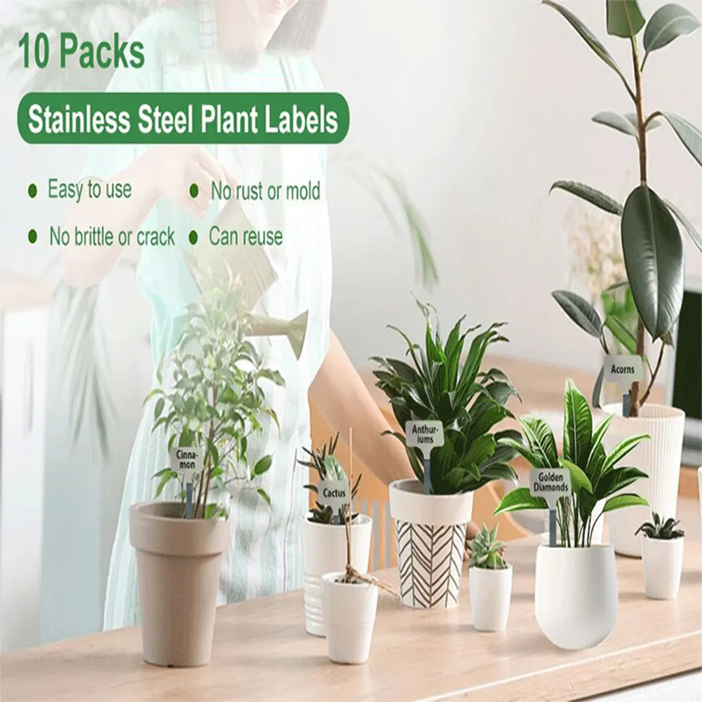 10Pcs Garden Label Markers Weatherproof Garden Stake Tags Planting Gardening Markers for Vegetables Flower Seed Greenhouse