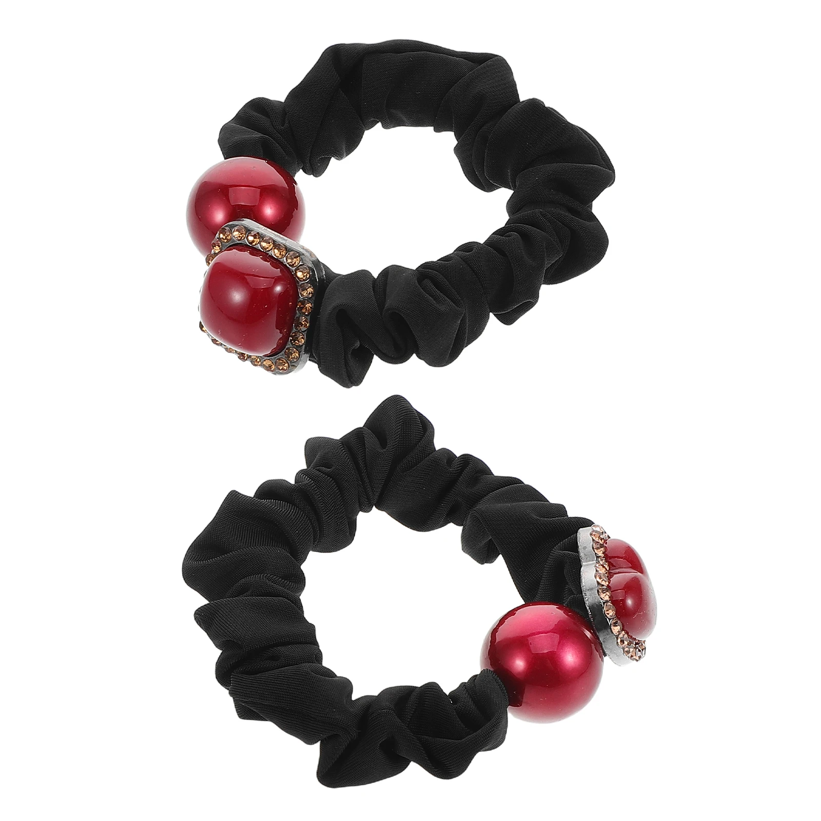 

2pcs Small Intestine Hair Ties Heart Shaped Red Love Valentine Scrunchies Women Girls Ponytail Bun Hairstyles Accessories Soft