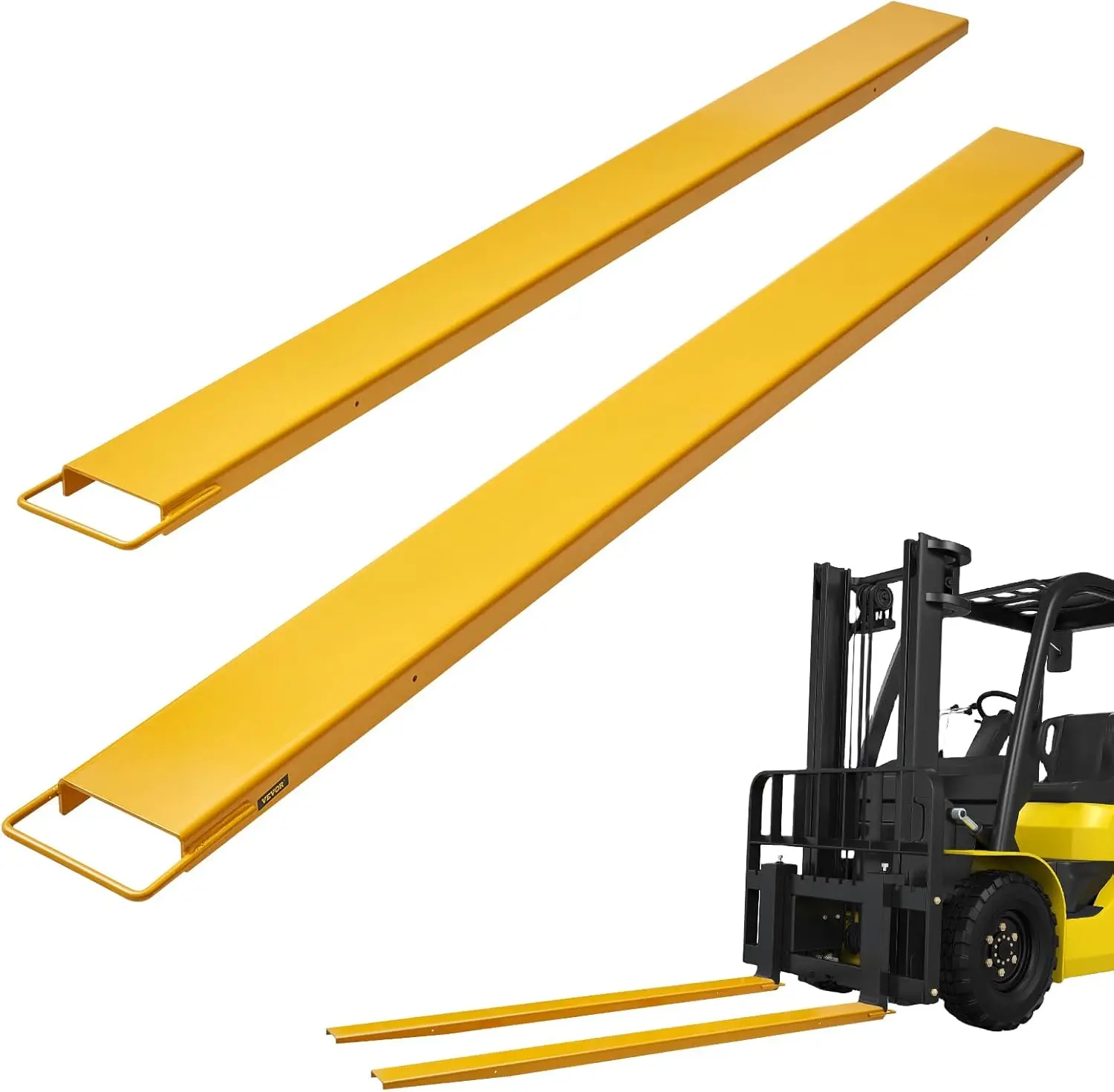 

Forklift Extensions, 96 Inch Pallet Fork Extensions 4.5 Inch Width, Heavy Duty Fork Extensions for Forklifts
