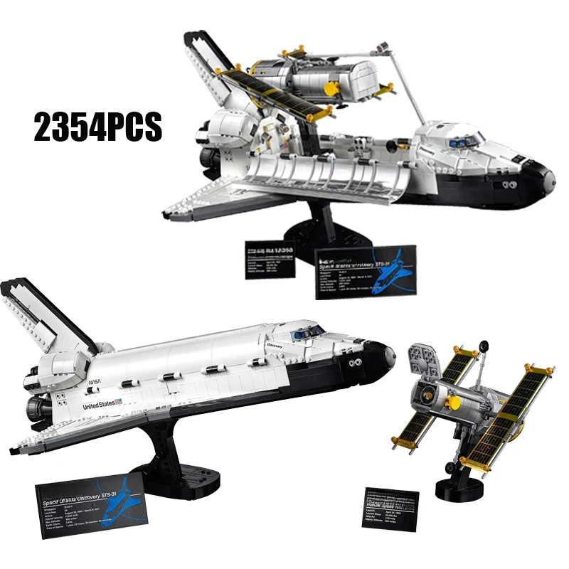 2354PCS Kreative Space Shuttle Entdeckung Satellite Bausteine Bau Ziegel Pädagogisches Spielzeug