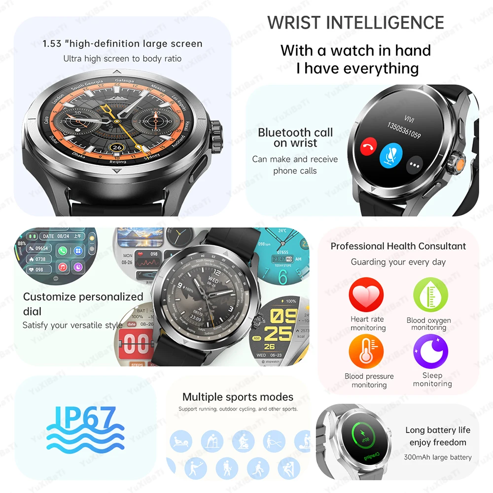 NEW SmartWatch For Xiaomi Watch S4 Sport Version Bluetooth call Blood Oxygen Stress Sleep Detection Sports Tracking Smartwatch