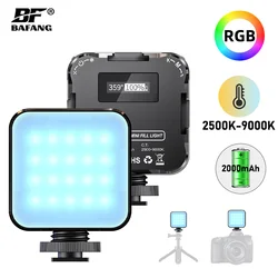 BAFANG Mini RGB Fill Light Photography Camera Video Light CRI95+ 2500-9000K LCD Display Cold Shoe Portable Pocket Light