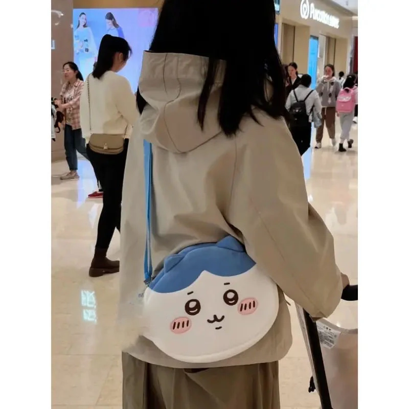 Miniso Kawaii Anime Chiikawa Portable Handbag Cute Sweet Cartoon Hachiware Usagi Crossbody Bag Package Lovely Gifts for Girls