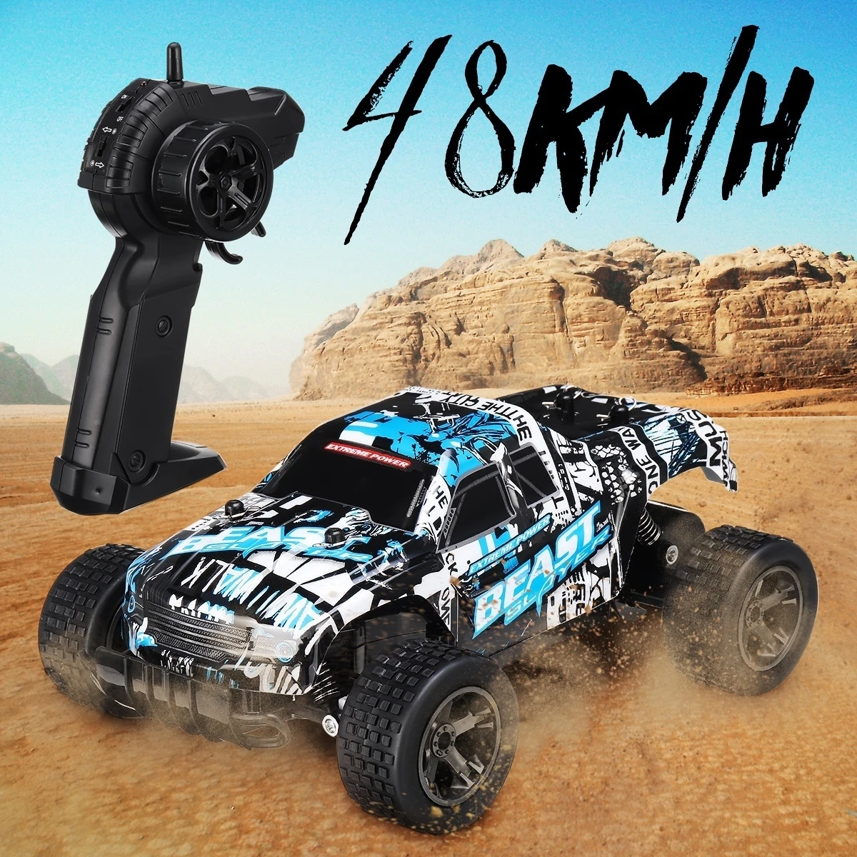 

2.4ghz Remote Control Car High Speed RC Electric Monster Truck OffRoad Vehicle