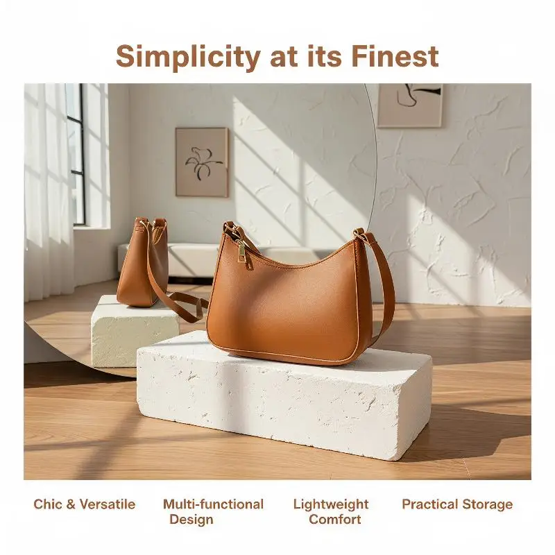 Trendy Solid Color Small Square Bag Soft Lining Single Shoulder Armpit Bag for Women Daily Use Gift Option