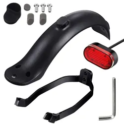 Fender for Xiaomi Mijia MI M365 1S M187 Pro Electric Scooter Tire Splash Fender Rear Mudguard with Rear Lights Screws Kits