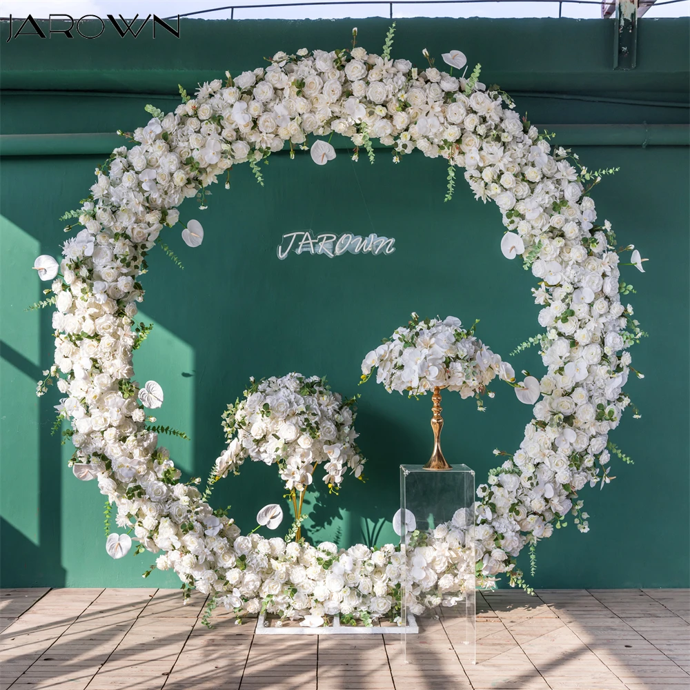 

Customized White Rose Anthurium Circle Arch Wreath Floral Arrangement for Wedding Event Decoration Orchid Table Centerpieces