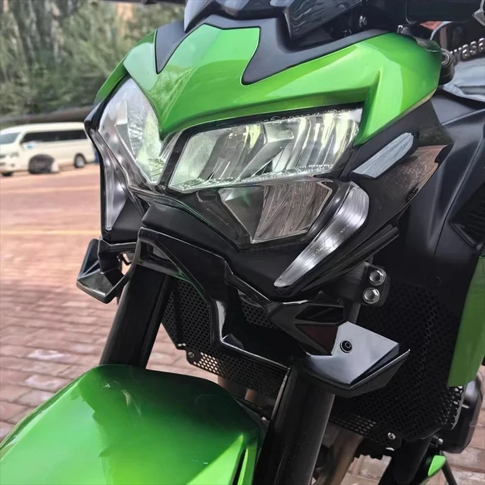 Motorcycle Aerodynamic Winglets Kit for Kawasaki Z 900 2020-2024 2023 2022 Z900 Naked Front Spoiler Beak Nose Cover Accessories