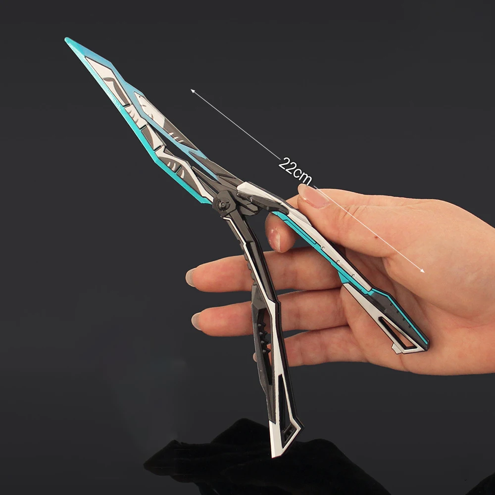 Modello Giocattolo Coltello Farfalla Pieghevole – 22 cm lega di zinco, lama smussata, trainer sicuro, regalo festivo per collezionisti e principianti