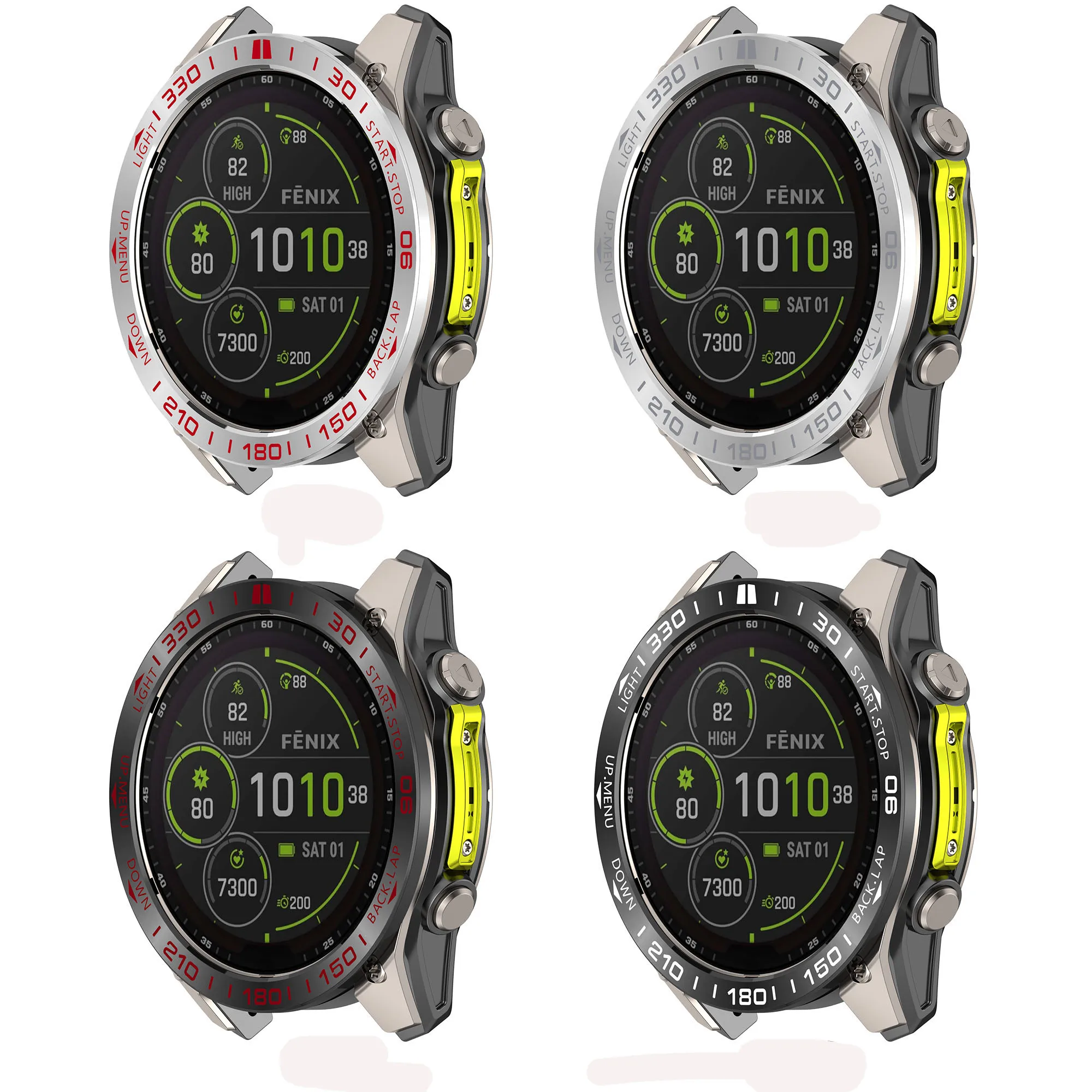 Racing Bezel Ring Cover for Garmin Watch Quatix8 51 47mm Stainless Steel Bumper Case Protector Replacement Accessories