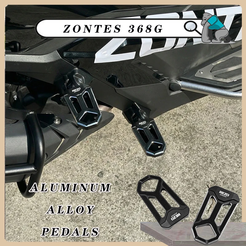 Motorcycle 6061 Aviation Aluminum Alloy Anodized Increase the Area Anti-Slip Foot Pedal Footrest Dedicated to ZONTES 368G