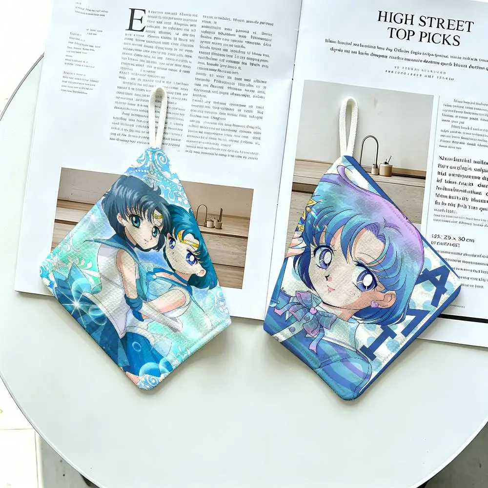 Ami Mizuno Polyester Cotton Hanging Kitchen Towel, Skin Friendly Hand Wiping Towel for Hotel Cafe Household