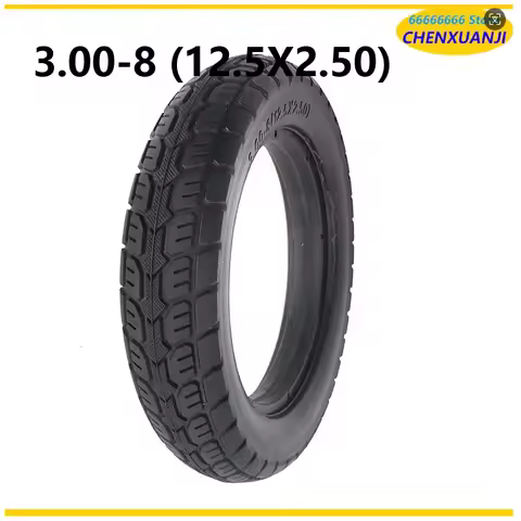 3.00-8 Tire 12.5x2.50 Solid Tyre for Mini Motorcycle Electric Vehicles Compatible with 12 1/2X2 1/4 62-203