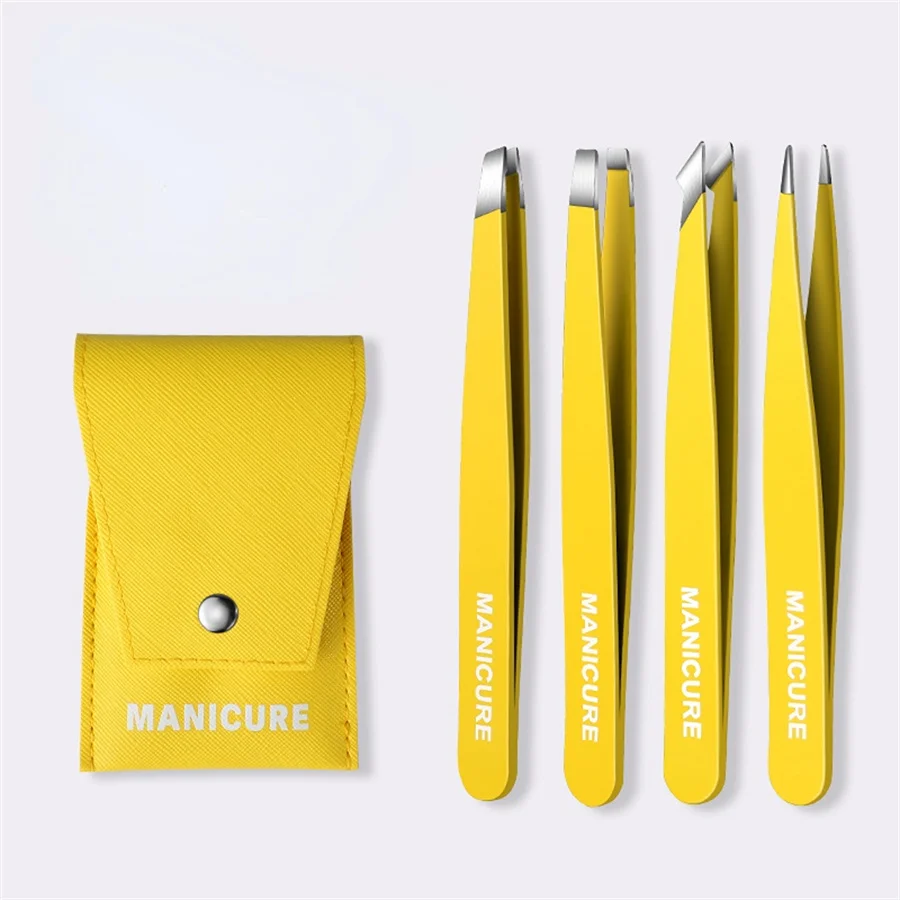 Augenbrauen Pinzette bunte Haare Schönheit feine Haare Puller Edelstahl schräg Augenbrauen Clips Entfernung Make-up-Tools – Detail 3