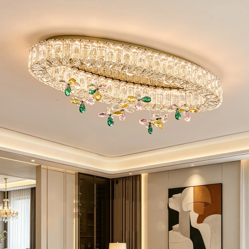 home decorationPendant lights, luxury crystal living room chandelier, dining room Pendant lamp, ceiling light, indoor lighting