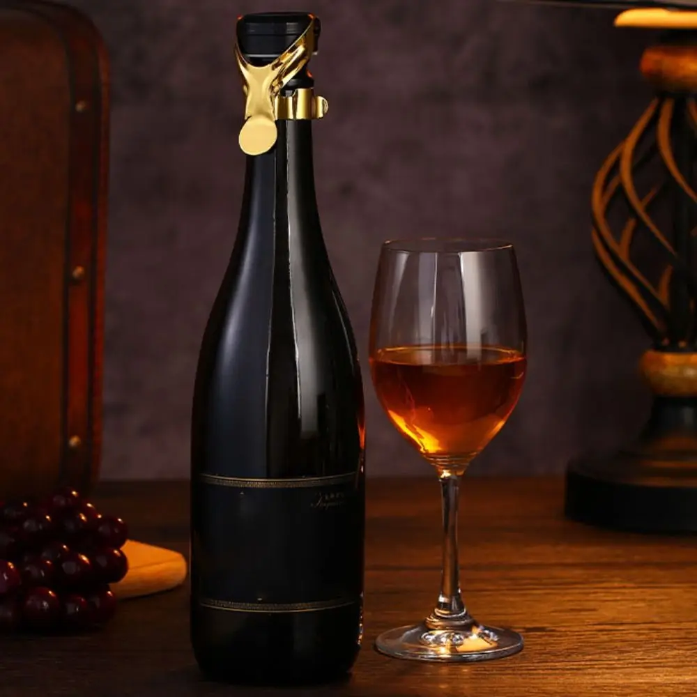 2Pcs Durable Fresh-keeping Wine Bottle Stopper Stainless Steel Leak Proof Champagne Bottle Cork Reusable Wine Bottle Cap Home