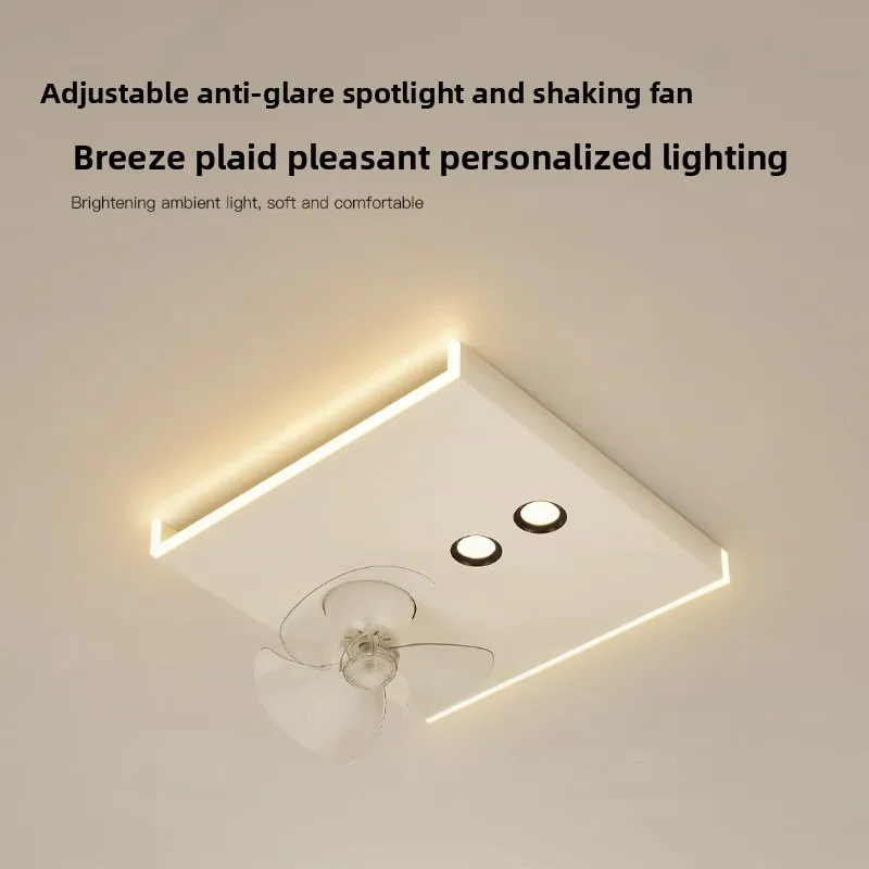 Creative Fan Light Led Dining Room Living Room Light Simple Modern Ceiling Master Bedroom Room 2025 New Lamps