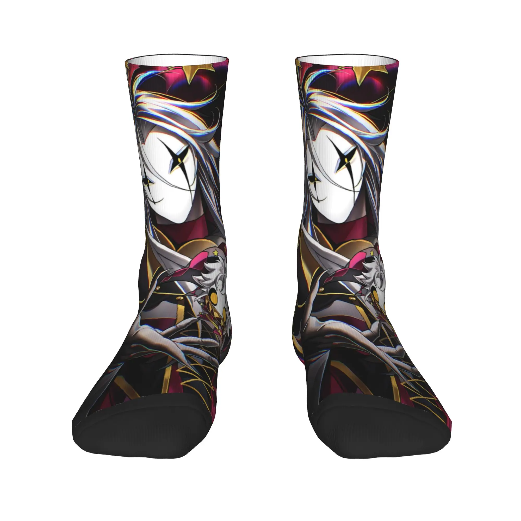 Freak Circus Silver Warrior Socks  Gothic Stockings Winter Non Slip Men's Socks Medium Soft Pattern Climbing Socks