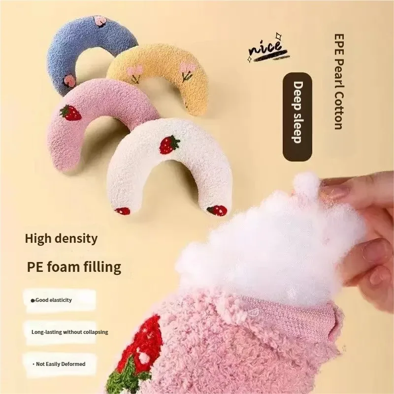 Coussin pour chat, coussin en forme de U, spécialement conçu pour chats et chiens, pour le soutien cervical et un sommeil profond, en PE épaissi