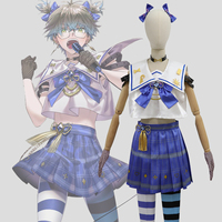 COS-KiKi Vtuber Nijisanji Ike Eveland/Maria Marionette Game Suit Cosplay Costume Lovely Skirt Uniform Halloween Party Outfit