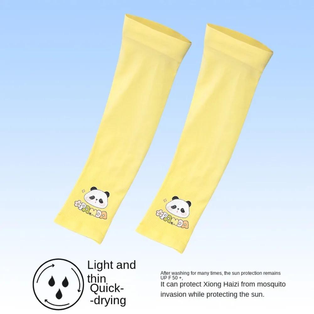 Mangas de brazo de protección solar para niños, guantes de protección solar Anti-UV, cubierta protectora de manos, manga de seda de hielo de baloncesto, niños y bebés