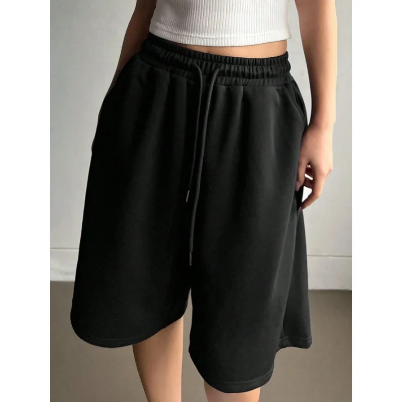 

Women's Solid Color Casual Loose Shorts, Sports and Fitness Women's Shorts, Summer New Style, Suitable for Both Men and Women