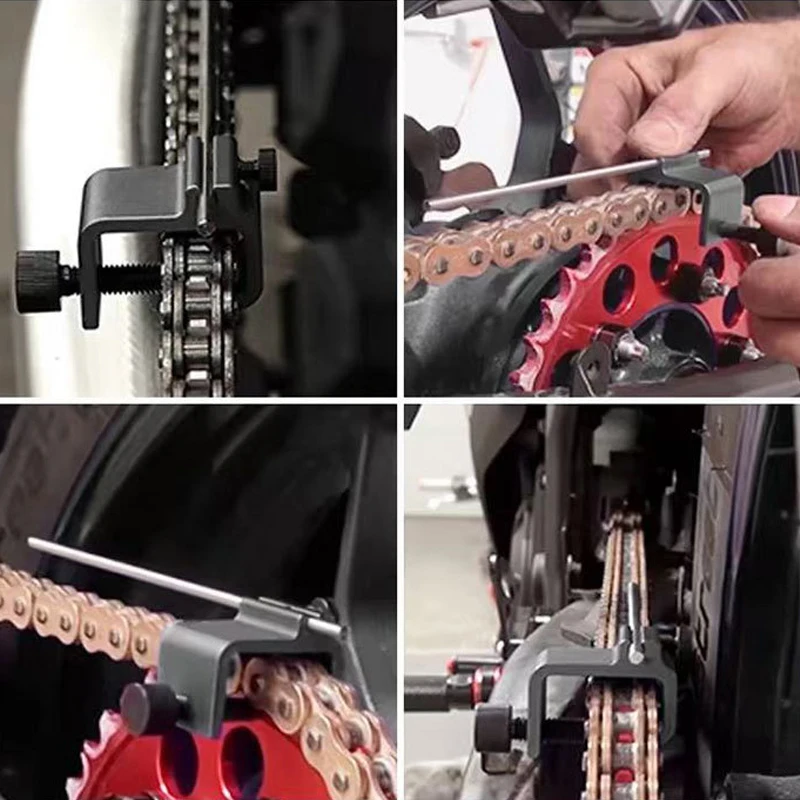 Motorcycle Chain Straightener ATV Chain Alignment Parts Tool Positioning Straightener Chain Repair Tool Alignment Accessories