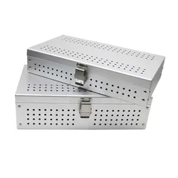 Sterilization Tray Box Case Surgical Instruments Aluminium Box Sterilization Box Disinfection Tray Case 1pcs