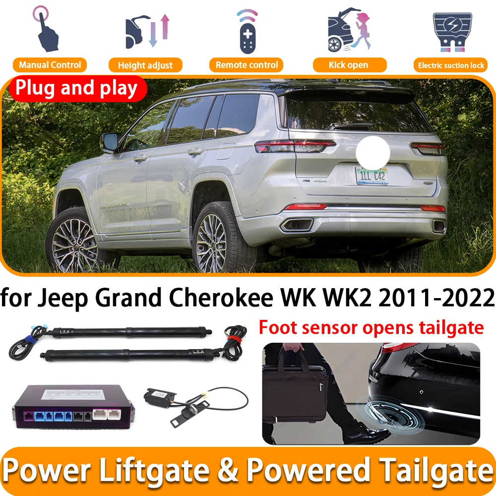 for Jeep Grand Cherokee WK WK2 2011-2022 Electric Automatic Powered Tailgate Power Liftgate System Trunk Lift Kit Plug and Play