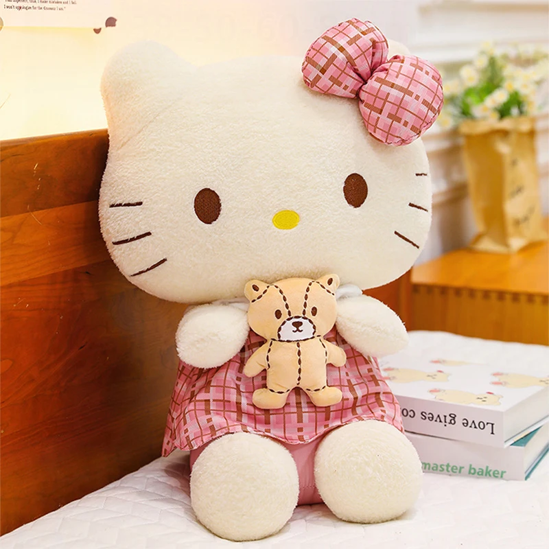 

Kawaii Sanrio Plush Toy Cute Cartoon HelloKitty Stuffed Doll Kids Birthday Gift Soft Toy for Children Sweet Little Fresh Doll
