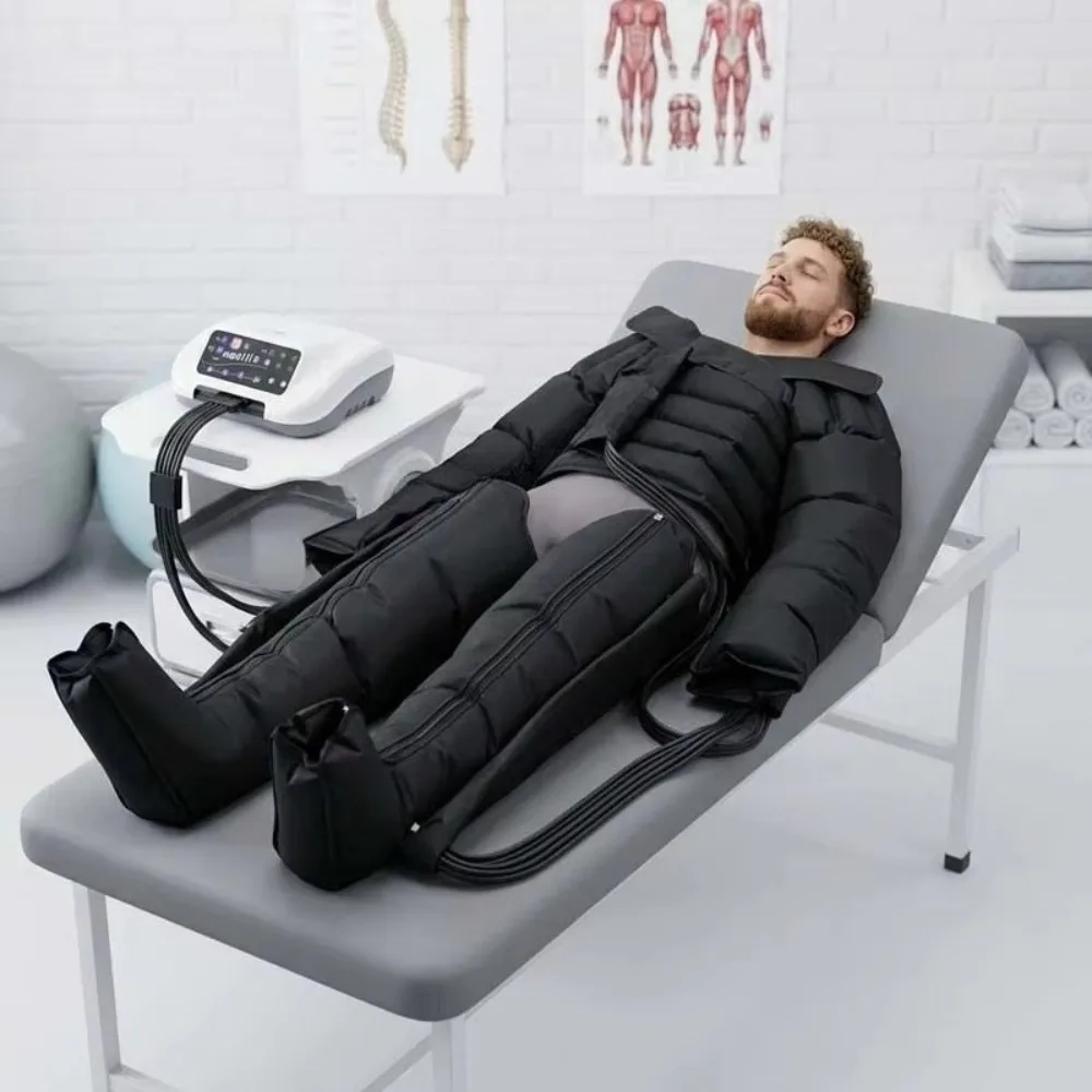 CE MDR Certified Sequential Compression Therapy 4-Chamber Air Massager for Arm Leg Waist Lymphedema & Edema Treatment
