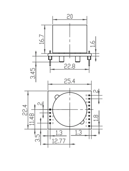 MH-V1512A Modulo sensore NDIR CO2 intelligente ad alte prestazioni Sensore di rilevamento gas a infrarossi Convenienza